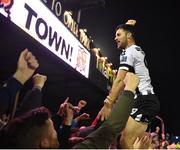 25 September 2018; Patrick Hoban of Dundalk celebrates following his side's victory during the SSE Airtricity League Premier Division match between Dundalk and Derry City at Oriel Park in Dundalk, Co Louth. Photo by Seb Daly/Sportsfile