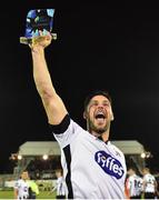 25 September 2018; Patrick Hoban of Dundalk celebrates following his side's victory during the SSE Airtricity League Premier Division match between Dundalk and Derry City at Oriel Park in Dundalk, Co Louth. Photo by Seb Daly/Sportsfile