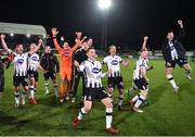 25 September 2018; Dundalk players celebrate following their side's victory during the SSE Airtricity League Premier Division match between Dundalk and Derry City at Oriel Park in Dundalk, Co Louth. Photo by Seb Daly/Sportsfile