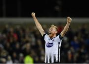 25 September 2018; Chris Shields of Dundalk celebrates at the final whistle following his side's victory during the SSE Airtricity League Premier Division match between Dundalk and Derry City at Oriel Park in Dundalk, Co Louth. Photo by Seb Daly/Sportsfile
