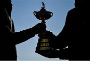 26 September 2018; The Ryder Cup trophy during the USA team photocall ahead of the Ryder Cup 2018 Matches at Le Golf National in Paris, France. Photo by Ramsey Cardy/Sportsfile