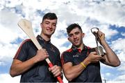 26 September 2018; PwC GAA/GPA Players of the All-Ireland Finals in football, Jack McCaffrey of Dublin, and hurler, Kyle Hayes of Limerick, were on hand to help launch the new PwC All Stars App and pick up their respective awards. Aaron Gillane was also in attendance to receive his hurling award for August. The players were joined by Uachtarán Chumann Lúthcleas Gael, John Horan, Enda Mc Donagh, Partner and Head of Assurance, PwC Ireland, and GPA National Executive Committee member, Colin Moran. The event took place at PwC on Spencer Dock in Dublin. Picured are Limerick hurlers Kyle Hayes, left, and Aaron Gillane. Photo by Piaras Ó Mídheach/Sportsfile