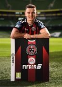 26 September 2018; Darragh Leahy of Bohemians at the launch of the FIFA 19 SSE Airtricity League Club Packs, in the Aviva Stadium, available from https://www.easports.com/uk/fifa/club-packs when the game launches this Friday 28th September! Featuring the individual club crest of all 10 Premier Division teams, €1 will be donated to the Liam Miller fund for every free sleeve download from Friday 28th September – Friday 5th October. Photo by Stephen McCarthy/Sportsfile