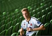 26 September 2018; Daniel Cleary of Dundalk at the launch of the FIFA 19 SSE Airtricity League Club Packs, in the Aviva Stadium, available from https://www.easports.com/uk/fifa/club-packs when the game launches this Friday 28th September! Featuring the individual club crest of all 10 Premier Division teams, €1 will be donated to the Liam Miller fund for every free sleeve download from Friday 28th September – Friday 5th October. Photo by Stephen McCarthy/Sportsfile