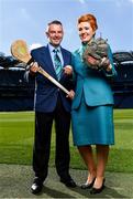 27 September 2018; The Fenway Hurling Classic 2018 will see All-Ireland hurling champions Limerick, reigning holders of the Players' Champions Cup Clare, and new contenders Cork and Wexford competing in the Super 11s format tournament. The tournament takes place on Sunday November 18th, at the iconic Fenway Park, home of the Boston Red Sox. Aer Lingus will once again be Official Airline of the event, and will be flying the four teams out to Boston. Pictured are Frank Wynne, Aer Lingus Cabin Service Manager, and Cabin Crew Member Roisin Mahon during the Fenway Hurling Classic 2018 Launch at Croke Park, in Dublin. Photo by Seb Daly/Sportsfile