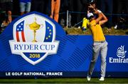 27 September 2018; Henrik Stenson of Europe takes his tee shot on the 17th during a practice round prior to the Ryder Cup 2018 Matches at Le Golf National in Paris, France. Photo by Ramsey Cardy/Sportsfile