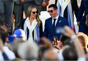 27 September 2018; Rory McIlroy of Europe and his wife Erica following the Opening Ceremony prior to the Ryder Cup 2018 Matches at Le Golf National in Paris, France. Photo by Ramsey Cardy/Sportsfile