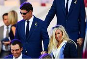 27 September 2018; Europe vice-captain Pádraig Harrington with his wife Caroline following the Opening Ceremony prior to the Ryder Cup 2018 Matches at Le Golf National in Paris, France. Photo by Ramsey Cardy/Sportsfile