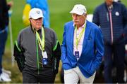 28 September 2018; JP McManus, left, and Dermot Desmond during the Fourball Match during the Ryder Cup 2018 Matches at Le Golf National in Paris, France. Photo by Ramsey Cardy/Sportsfile