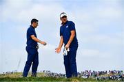 28 September 2018; Rory McIlroy, left, and Ian Poulter of Europe on the 3rd hole during his Afternoon Foursome Match against Bubba Watson and Webb Simpson of USA during the Ryder Cup 2018 Matches at Le Golf National in Paris, France. Photo by Ramsey Cardy/Sportsfile