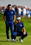 28 September 2018; Ian Poulter, right, and Rory McIlroy of Europe during their Afternoon Foursome Match against Bubba Watson and Webb Simpson of USA during the Ryder Cup 2018 Matches at Le Golf National in Paris, France. Photo by Ramsey Cardy/Sportsfile