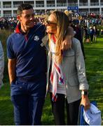 28 September 2018; Rory McIlroy of Europe and his wife Erica following his Afternoon Foursome Match against Bubba Watson and Webb Simpson of USA during the Ryder Cup 2018 Matches at Le Golf National in Paris, France. Photo by Ramsey Cardy/Sportsfile