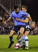 28 September 2018; Neil Farrugia of UCD in action against Dane Massey of Dundalk during the Irish Daily Mail FAI Cup Semi-Final match between Dundalk and UCD at Oriel Park in Dundalk, Co Louth. Photo by Stephen McCarthy/Sportsfile