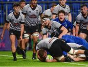 28 September 2018; Scott Penny of Leinster A scores a try during the Celtic Cup Round 4 match between Leinster A and Ospreys at Energia Park in Donnybrook, Dublin. Photo by Matt Browne/Sportsfile