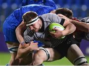 28 September 2018; James Ratti of Ospreys is tackled by Ronan Foley of Leinster A during the Celtic Cup Round 4 match between Leinster A and Ospreys at Energia Park in Donnybrook, Dublin. Photo by Matt Browne/Sportsfile