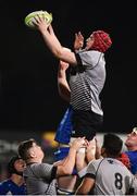 28 September 2018; Matthew Dodd of Ospreys wins possession in a lineout during the Celtic Cup Round 4 match between Leinster A and Ospreys at Energia Park in Donnybrook, Dublin. Photo by Matt Browne/Sportsfile