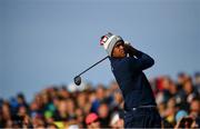 29 September 2018; Tony Finau of USA watches his shot on the 17th during his Fourball Match against Sergio García and Rory McIlroy of Europe during the Ryder Cup 2018 Matches at Le Golf National in Paris, France. Photo by Ramsey Cardy/Sportsfile