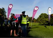29 September 2018; Participants in attendance at the Vhi staff takeover at Kilkenny parkrun. Vhi is also announcing a brand new adult parkrun Rewards Programme. Vhi customers can earn free rewards when they take part in adult parkruns across Ireland. Customers can claim their first reward after completing just one parkrun and as they accumulate parkruns they will unlock a variety of different rewards. Rewards include sports towels, LED running lights, phone holders and more. To sign up, participants simply download the Vhi app and scan their parkrun barcode. The Vhi Rewards Programme starts on September 29th and will run for 6 months initially. parkruns take place over a 5km course weekly, are free to enter and are open to all ages and abilities, providing a fun and safe environment to enjoy exercise. To register for a parkrun near you visit www.parkrun.ie. Photo by Harry Murphy/Sportsfile