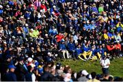 29 September 2018; Patrick Reed of USA on the 9th green during his Fourball Match against Francesco Molinari and Tommy Fleetwood of Europe during the Ryder Cup 2018 Matches at Le Golf National in Paris, France. Photo by Ramsey Cardy/Sportsfile