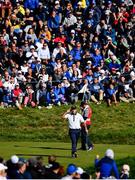29 September 2018; Patrick Reed of USA celebrates a putt on the 9th green during his Fourball Match against Francesco Molinari and Tommy Fleetwood of Europe during the Ryder Cup 2018 Matches at Le Golf National in Paris, France. Photo by Ramsey Cardy/Sportsfile