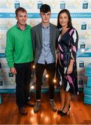 29 September 2018; Conor Kelly of O’Loughlin Gaels, Kilkenny, with parents Brian and Geraldine on their arrival at the 2018 Electric Ireland Minor Star Awards. The Hurling/Football Team of the Year was selected by an expert panel of GAA legends including Ollie Canning, Sean Cavanagh, Michael Fennelly and Daniel Goulding. Sponsors of the GAA Minor Championships, Electric Ireland today recognised the talent and dedication of 15 Minor football players, and 15 Minor hurling players at the second annual Electric Ireland Minor Star Awards at Croke Park. #GAAThisIsMajor Photo by Stephen McCarthy/Sportsfile