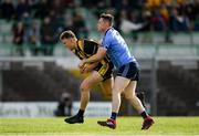 29 September 2018; Ronan Jones of St Peter's is fouled by Stephen Moran of Simonstown during the Meath County Senior Club Football Championship Semi-Final match between Simonstown and St Peter's, Dunboyne at Páirc Tailteann in Navan, Co. Meath. Photo by Harry Murphy/Sportsfile