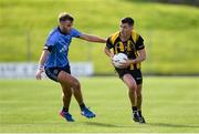 29 September 2018; Shane McEntee of St Peter's in action against Shane Barry of Simonstown during the Meath County Senior Club Football Championship Semi-Final match between Simonstown and St Peter's, Dunboyne at Páirc Tailteann in Navan, Co. Meath. Photo by Harry Murphy/Sportsfile