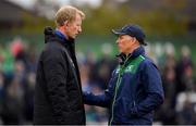29 September 2018; Leinster head coach Leo Cullen, left, with Connacht head coach Andy Friend prior to the Guinness PRO14 Round 5 match between Connacht and Leinster at The Sportsground in Galway. Photo by Brendan Moran/Sportsfile