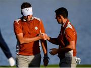 29 September 2018; Ian Poulter, left, and Rory McIlroy of Europe following their Foursome Match defeat against Justin Thomas and Jordan Spieth of USA during the Ryder Cup 2018 Matches at Le Golf National in Paris, France. Photo by Ramsey Cardy/Sportsfile