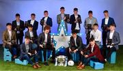 29 September 2018; The Electric Ireland Minor Football Team of the Year, back row, from left, Eoin Darcy of Tinahely, Wicklow, Mark Lavin of Lucan Sarsfields, Dublin, Ronan Grimes of Killanny, Monaghan, Conor Raftery of Northern Gaels, Galway, Colm Moriarty of Annascaul, Kerry, Luke Mitchell of Dunshaughlin, Meath, Mathew Costello of Dunshaughlin, Meath, and front row from left, Tony Gill of Corofin, Galway, Matthew Cooley of Corofin, Galway, Aaron Mulligan of Latton, Monaghan, Paul Walsh of Brosna, Kerry, Darragh Rahilly of Rathmore, Kerry, Owen Fitzgerald of Gneeveguilla, Kerry, John Ball of Clane, Kildare and Tiarnan Woods of Drumsurn, Derry, at the 2018 Electric Ireland Minor Star Awards. The Football Team of the Year was selected by an expert panel of GAA legends including Ollie Canning, Sean Cavanagh, Michael Fennelly and Daniel Goulding. Sponsors of the GAA Minor Championships, Electric Ireland today recognised the talent and dedication of 15 Minor football players, and 15 Minor hurling players at the second annual Electric Ireland Minor Star Awards at Croke Park. #GAAThisIsMajor Photo by Sam Barnes/Sportsfile