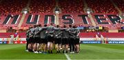 29 September 2018; Ulster players before the Guinness PRO14 Round 5 match between Munster and Ulster at Thomond Park in Limerick. Photo by Matt Browne/Sportsfile