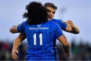 29 September 2018; Garry Ringrose, right, and Joe Tomane of Leinster congratulate each other after the Guinness PRO14 Round 5 match between Connacht and Leinster at The Sportsground in Galway. Photo by Brendan Moran/Sportsfile