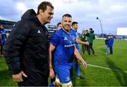 29 September 2018; Sean O'Brien, centre, and Rhys Ruddock of Leinster leave the pitch after the Guinness PRO14 Round 5 match between Connacht and Leinster at The Sportsground in Galway. Photo by Brendan Moran/Sportsfile