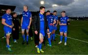 29 September 2018; Jonathan Sexton of Leinster and his team-mates leave the pitch after the Guinness PRO14 Round 5 match between Connacht and Leinster at The Sportsground in Galway. Photo by Brendan Moran/Sportsfile