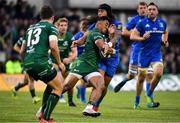 29 September 2018; Bundee Aki of Connacht is tackled by Joe Tomane of Leinster during the Guinness PRO14 Round 5 match between Connacht and Leinster at The Sportsground in Galway. Photo by Brendan Moran/Sportsfile