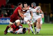 29 September 2018; Tom O'Toole of Ulster in action against CJ Stander of Munster during the Guinness PRO14 Round 5 match between Munster and Ulster at Thomond Park in Limerick. Photo by John Dickson/Sportsfile