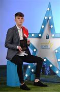 29 September 2018;  Tiarnan Woods of Drumsurn, Derry,  with his Minor Football Team of the Year Award at the 2018 Electric Ireland Minor Star Awards. The Hurling and Football Team of the Year was selected by an expert panel of GAA legends including Ollie Canning, Sean Cavanagh, Michael Fennelly and Daniel Goulding. Sponsors of the GAA Minor Championships, Electric Ireland today recognised the talent and dedication of 15 Minor football players, and 15 Minor hurling players at the second annual Electric Ireland Minor Star Awards at Croke Park. #GAAThisIsMajor Photo by Sam Barnes/Sportsfile