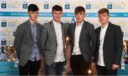 29 September 2018; Kilkenny hurlers, from left, Conor Kelly of O’Loughlin Gaels, Jamie Young of O’Loughlin Gaels, Darragh Maher of St. Lachtain’s, and Ciarán Brennan of Bennettsbridge, on their arrival at the 2018 Electric Ireland Minor Star Awards. The Hurling/Football Team of the Year was selected by an expert panel of GAA legends including Ollie Canning, Sean Cavanagh, Michael Fennelly and Daniel Goulding. Sponsors of the GAA Minor Championships, Electric Ireland today recognised the talent and dedication of 15 Minor football players, and 15 Minor hurling players at the second annual Electric Ireland Minor Star Awards at Croke Park. #GAAThisIsMajor Photo by Stephen McCarthy/Sportsfile