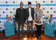 29 September 2018; Aaron Mulligan of Latton, Monaghan, with parents Ray and Olivia on their arrival at the 2018 Electric Ireland Minor Star Awards. The Hurling/Football Team of the Year was selected by an expert panel of GAA legends including Ollie Canning, Sean Cavanagh, Michael Fennelly and Daniel Goulding. Sponsors of the GAA Minor Championships, Electric Ireland today recognised the talent and dedication of 15 Minor football players, and 15 Minor hurling players at the second annual Electric Ireland Minor Star Awards at Croke Park. #GAAThisIsMajor Photo by Stephen McCarthy/Sportsfile
