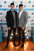 29 September 2018; Dublin's Donal Leavy of Naomh Olaf, left, and Luke Swan of Castleknock, on their arrival at the 2018 Electric Ireland Minor Star Awards. The Hurling/Football Team of the Year was selected by an expert panel of GAA legends including Ollie Canning, Sean Cavanagh, Michael Fennelly and Daniel Goulding. Sponsors of the GAA Minor Championships, Electric Ireland today recognised the talent and dedication of 15 Minor football players, and 15 Minor hurling players at the second annual Electric Ireland Minor Star Awards at Croke Park. #GAAThisIsMajor Photo by Stephen McCarthy/Sportsfile