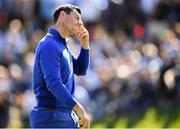 30 September 2018; Rory McIlroy of Europe reacts after a missed putt on the 13th green during his Singles Match against Justin Thomas of USA during the Ryder Cup 2018 Matches at Le Golf National in Paris, France. Photo by Ramsey Cardy/Sportsfile