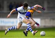 30 September 2018; Brendan Egan of St Vincent's in action against Seamus O'Carroll of Castleknock during the Dublin County Senior Club Football Championship Quarter-Final match between St Vincent's and Castleknock at Parnell Park in Dublin. Photo by Harry Murphy/Sportsfile