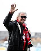 30 September 2018; Musician and Bohemians supporter Johnny Logan prior to the Irish Daily Mail FAI Cup Semi-Final match between Bohemians and Cork City at Dalymount Park in Dublin. Photo by Stephen McCarthy/Sportsfile