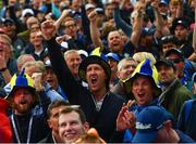 30 September 2018; European supporters celebrate a putt during the Ryder Cup 2018 Matches at Le Golf National in Paris, France. Photo by Ramsey Cardy/Sportsfile