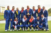 30 September 2018; Team Europe after winning the Ryder Cup following the Ryder Cup 2018 Matches at Le Golf National in Paris, France. Photo by Ramsey Cardy/Sportsfile