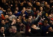 30 September 2018; Bohemians supporters celebrate their goal during the Irish Daily Mail FAI Cup Semi-Final match between Bohemians and Cork City at Dalymount Park in Dublin. Photo by Stephen McCarthy/Sportsfile