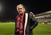 30 September 2018; Musician and Bohemians supporter Johnny Logan following the Irish Daily Mail FAI Cup Semi-Final match between Bohemians and Cork City at Dalymount Park in Dublin. Photo by Stephen McCarthy/Sportsfile