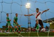 30 September 2018; Dinny Corcoran of Bohemians scores his side's goal during the Irish Daily Mail FAI Cup Semi-Final match between Bohemians and Cork City at Dalymount Park in Dublin. Photo by Stephen McCarthy/Sportsfile