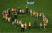 30 September 2018; Attendees from Na Fianna GAA, Co. Dublin, warm up ahead of the Official Guinness World Record Attempt for World’s Largest Hurling Lesson at Croke Park in Dublin. The attempt, which saw 1,772 participants take to the field was made to celebrate 20 Years of the GAA Museum.  Photo by Sam Barnes/Sportsfile