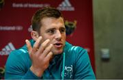 1 October 2018; CJ Stander during a Munster Rugby press conference at the University of Limerick in Limerick. Photo by Diarmuid Greene/Sportsfile